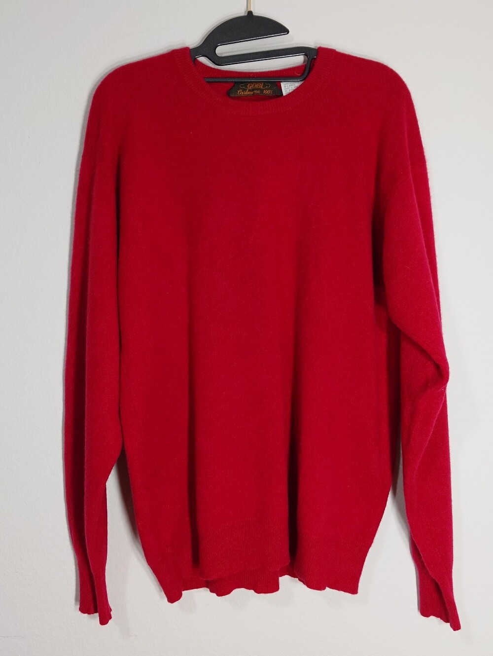 GOBI 100% Cashmere Red Crewneck Sweater XL